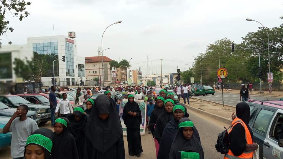  free zakzaky protest in abuja on tuesday the  7th of april 2019